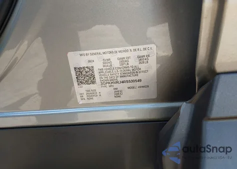 2024 Honda Prologue Ex из США, поврежденный, VIN 3GPKHVRJ4RS530549